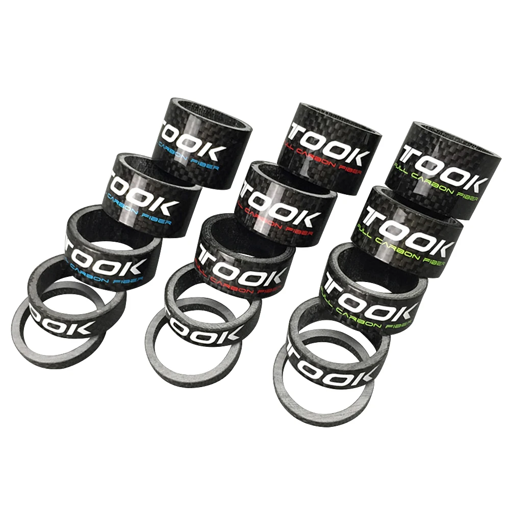 TOSEEK Carbon Washer Spacers Set Bike Headset Stem Kit For Bike Fix Refit 5pcs 28.6mm 1-1/8 inch Bicycle Accessories
TOSEEK Carbon Washer Spacers Set Bike Headset Stem Kit For Bike Fix Refit 5pcs 28.6mm 1-1/8 inch Bicycle Accessories