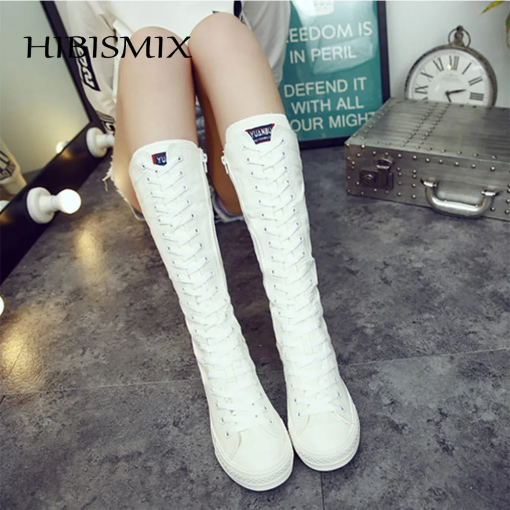 HIBISMIX Women Canvas Boots Spring Autumn High Top Lace Up Zip Casual Shoes 2019 Fashion Plus Size Women Casual Shoes 1161
HIBISMIX Women Canvas Boots Spring Autumn High Top Lace Up Zip Casual Shoes 2019 Fashion Plus Size Women Casual Shoes 1161