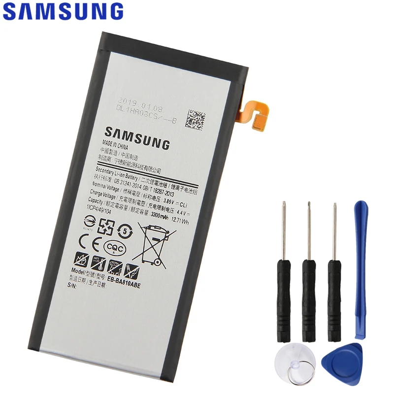 Original Replacement Samsung Battery EB-BA810ABE For Samsung Galaxy A8 2016 A810 SM-A810F A810F Genuine Phone Battery 4000mAh
Original Replacement Samsung Battery EB-BA810ABE For Samsung Galaxy A8 2016 A810 SM-A810F A810F Genuine Phone Battery 4000mAh