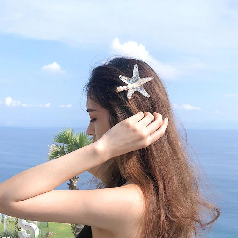 Ins Fashion Vacation Big Starfish Pearls Hairpins for Women Female Girls Cute Geometric Star Shape Hair Clips Barrettes Headwear
Ins Fashion Vacation Big Starfish Pearls Hairpins for Women Female Girls Cute Geometric Star Shape Hair Clips Barrettes Headwear