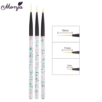 Monja 3pcs Nail Art Liner Brush French Design Flower Lines Grid Stripe Painting Drawing Pen Manicure Tool
Monja 3pcs Nail Art Liner Brush French Design Flower Lines Grid Stripe Painting Drawing Pen Manicure Tool