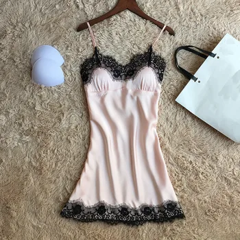Summer New Nightgown Pink Wedding Bride Bridesmaid Nightdress Sexy Lace Suspender Skirt Sleepwear Women Casual Nightwear M-XXL
Summer New Nightgown Pink Wedding Bride Bridesmaid Nightdress Sexy Lace Suspender Skirt Sleepwear Women Casual Nightwear M-XXL