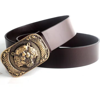 Leather belt, men's leather needle, buckle layer leather belt, middle-aged leisure fashion lion head belt
Leather belt, men's leather needle, buckle layer leather belt, middle-aged leisure fashion lion head belt