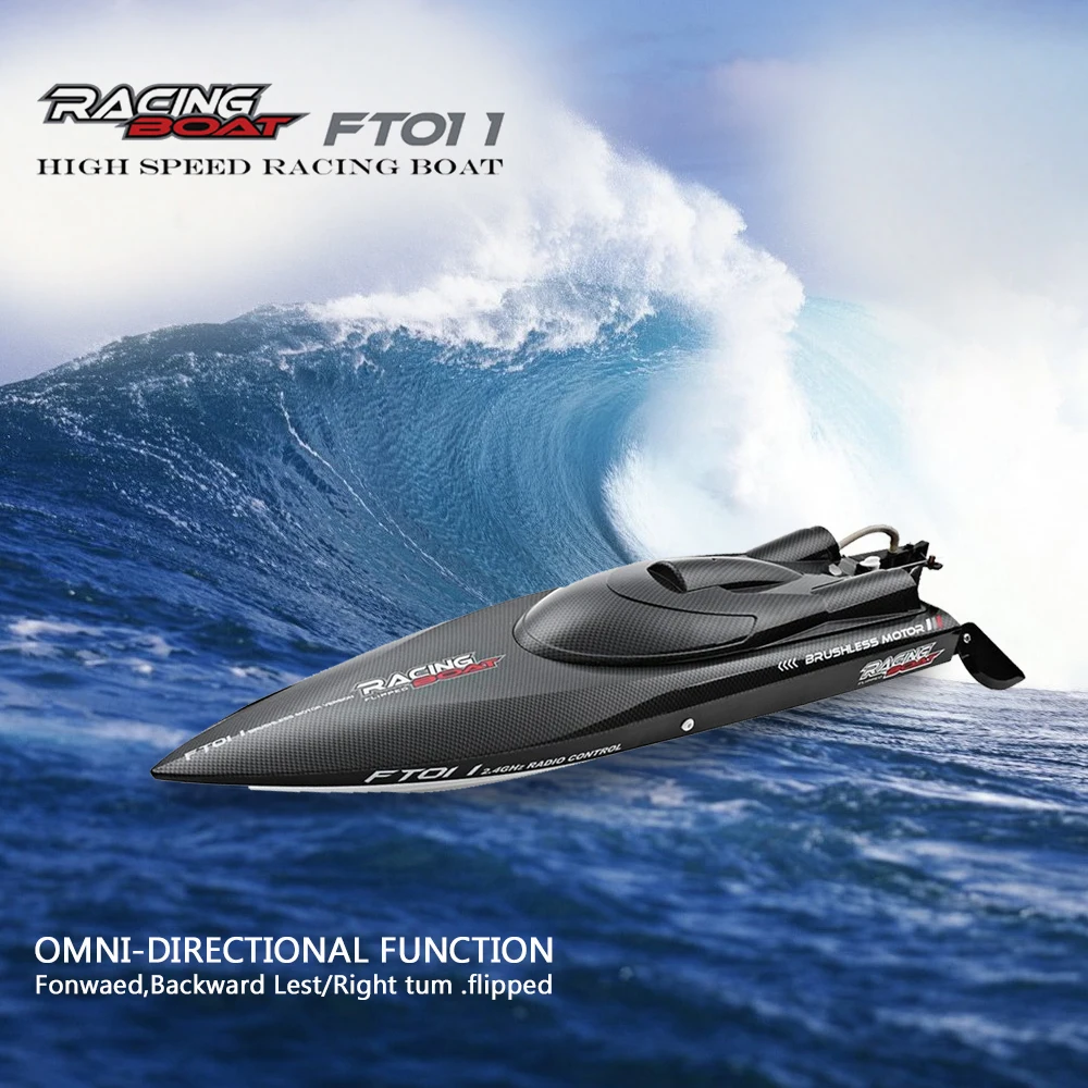 

New Fei Lun FT011 2.4G Racing RC Boat High Speed Brushless Motor Water Cooling System 4Channels Speedboat Christmas Gift
