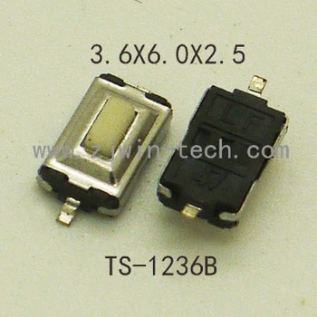 1000pcs/lot 12V 2Pin push button switch tact power switch micro key button 3X6X2.5 Extrude SMT RoHS 260GF
1000pcs/lot 12V 2Pin push button switch tact power switch micro key button 3X6X2.5 Extrude SMT RoHS 260GF