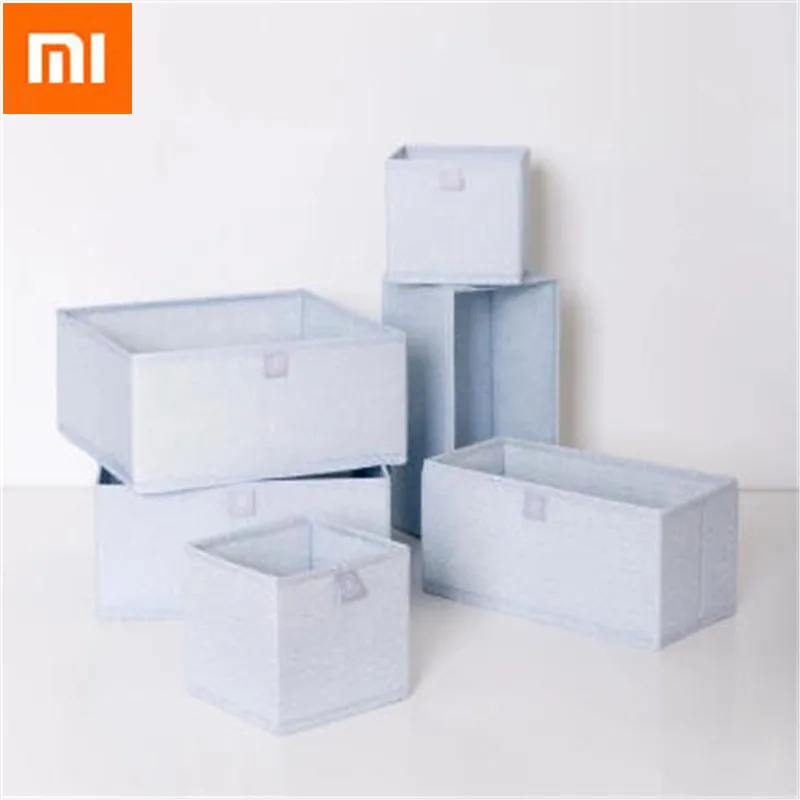 Original Xiaomi Mi Home 6PCS Storage Box Set Foldable Cloth Storage Box Closet Dresser Drawer Organizer Basket Bins Contain
Original Xiaomi Mi Home 6PCS Storage Box Set Foldable Cloth Storage Box Closet Dresser Drawer Organizer Basket Bins Contain