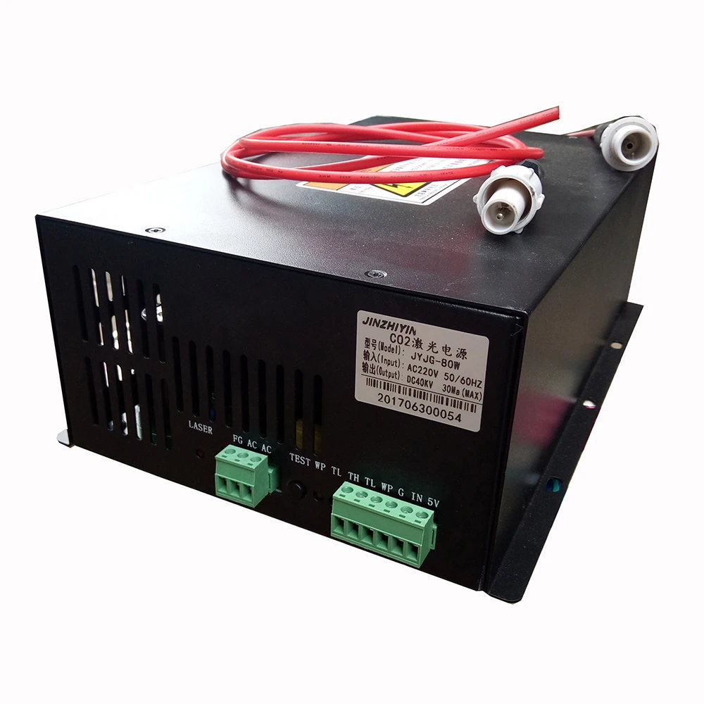 JIN ZHI YIN High voltage 80W Laser Power Supply for CO2 Laser Engraver cutter Machine with good compatibility
JIN ZHI YIN High voltage 80W Laser Power Supply for CO2 Laser Engraver cutter Machine with good compatibility