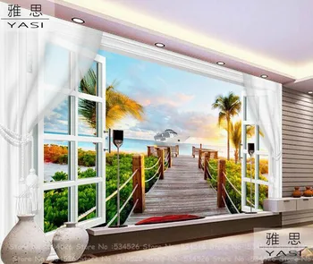 Seascape window photo 3d wallpaper nature papel de parede florido Mural wall paper the fairy tale background homedecoration
Seascape window photo 3d wallpaper nature papel de parede florido Mural wall paper the fairy tale background homedecoration