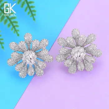 GODKI Trendy Luxury Big Blossom Flower Stud Earrings For Women Wedding Cubic Zircon Crystal African Dubai Silver Bridal Earrings
GODKI Trendy Luxury Big Blossom Flower Stud Earrings For Women Wedding Cubic Zircon Crystal African Dubai Silver Bridal Earrings