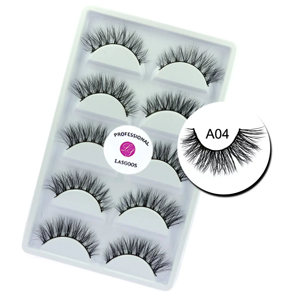 LASGOOS 5 Pairs/Lot 100% Real Mink Siberian Messy Cross Winged 3D Daily False Eyelashes Fake Stripe Eye Lashes Eye Makeup A04
LASGOOS 5 Pairs/Lot 100% Real Mink Siberian Messy Cross Winged 3D Daily False Eyelashes Fake Stripe Eye Lashes Eye Makeup A04