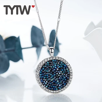 TYTW Crystals From Austrian Necklaces Women Round Pendants Rhodium Fashion Choker Jewelry Austrian Rhinestone Necklace
TYTW Crystals From Austrian Necklaces Women Round Pendants Rhodium Fashion Choker Jewelry Austrian Rhinestone Necklace