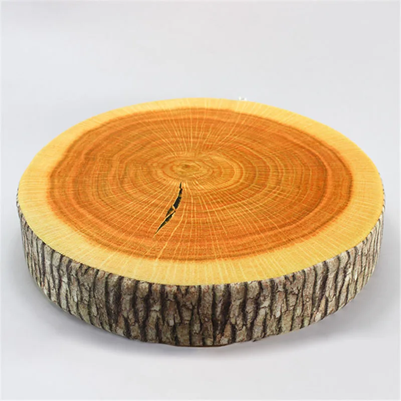 Image 2016 HOT sale pastoral style printed plant round creative Tree Stump Wood Sofa and Car seat Cushion Pillows 35cm*35cm*8cm