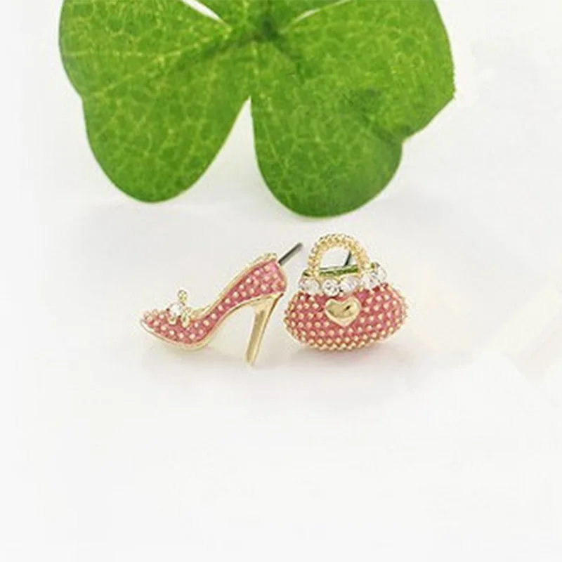 2018 New Fashion Stainless Steel Pins Bags Heels Shoe Asymmetric Earrings Pink Red and Green Color for Women
2018 New Fashion Stainless Steel Pins Bags Heels Shoe Asymmetric Earrings Pink Red and Green Color for Women