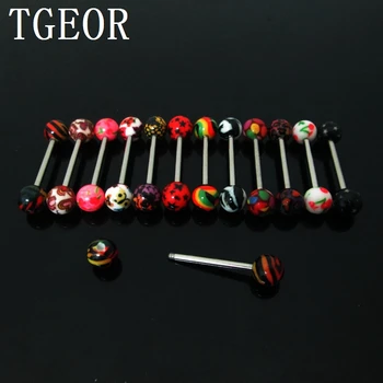 Hot wholesale 120pcs 1.6*16*6/6mm mixed Thermal Transfer print acrylic piercing STRAIGHT barbell tongue ring free shipping
Hot wholesale 120pcs 1.6*16*6/6mm mixed Thermal Transfer print acrylic piercing STRAIGHT barbell tongue ring free shipping