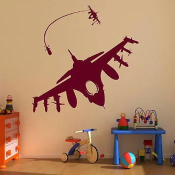 New Fighter Jet Big Decorative Wall Stickers for Kids Room Vinyl Decal Art Home Decoration Aircraft Plane Cartoon Wall Sticker
New Fighter Jet Big Decorative Wall Stickers for Kids Room Vinyl Decal Art Home Decoration Aircraft Plane Cartoon Wall Sticker