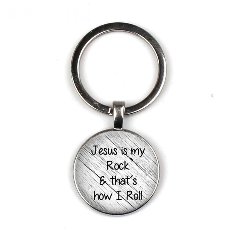 Jesus is my rock, this is how I roll the Keychain Faith Key chain Christian inspirational glass Keychain
Jesus is my rock, this is how I roll the Keychain Faith Key chain Christian inspirational glass Keychain