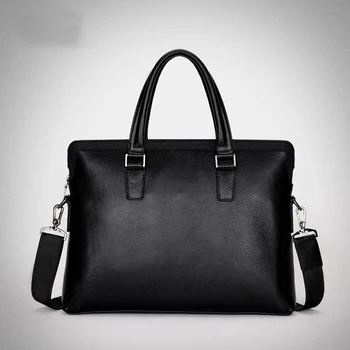 Joyir High Quality Genuine leather Men's Briefcase Laptop Bag business Male Pure color simple leather office bags for men
Joyir High Quality Genuine leather Men's Briefcase Laptop Bag business Male Pure color simple leather office bags for men