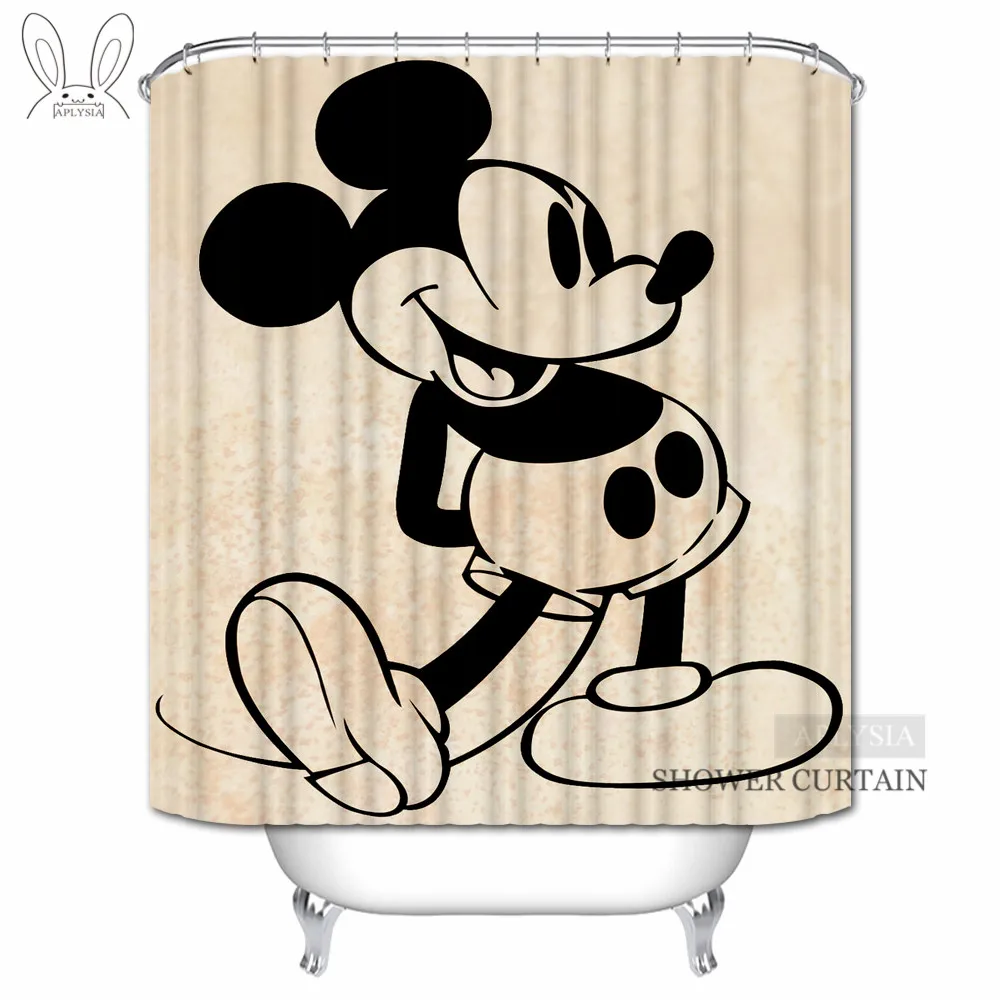 Aplysia Vintage Mickey Mouse Cartoon Seri Waterproof Mildew Shower Curtain Customized Home Decors Bathroom Curtains 160x180cm
Aplysia Vintage Mickey Mouse Cartoon Seri Waterproof Mildew Shower Curtain Customized Home Decors Bathroom Curtains 160x180cm