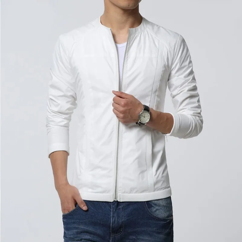 High Quality Summer Jacket Men Simple Slim Fit Streetwear Men Jacket Round Collar Long Sleeve Mens Jackets and Coats Plus Size
High Quality Summer Jacket Men Simple Slim Fit Streetwear Men Jacket Round Collar Long Sleeve Mens Jackets and Coats Plus Size