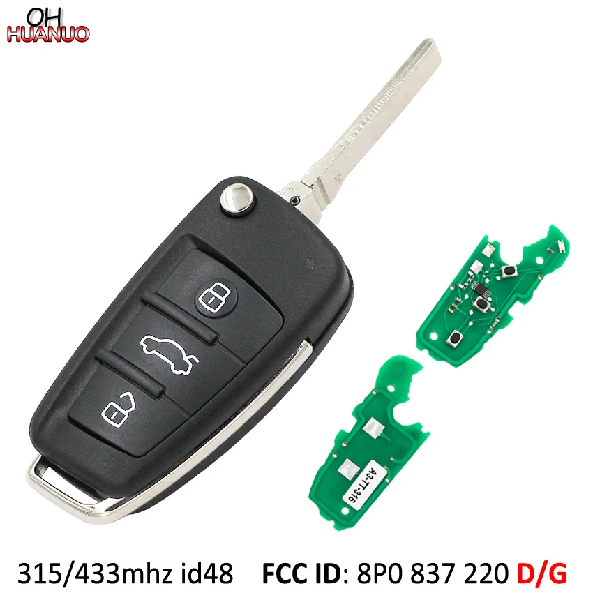 3 Button Smart Remote Key Fob 315/434MHz ID48 Chip for Audi A1 Q3 8P0 837 220 D HU66 Blade 8P0837220D/G
3 Button Smart Remote Key Fob 315/434MHz ID48 Chip for Audi A1 Q3 8P0 837 220 D HU66 Blade 8P0837220D/G