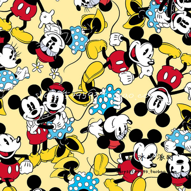 Lovely Cartoon Mickey Minnie Fabric 100% Cotton Fabric Yellow Mickey Minnie Printed Cloth Patchwork Sewing Material Diy Clothing
Lovely Cartoon Mickey Minnie Fabric 100% Cotton Fabric Yellow Mickey Minnie Printed Cloth Patchwork Sewing Material Diy Clothing