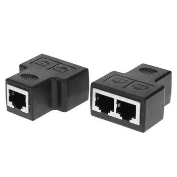 2pcs Network Connections Splitter Adapter 1 to 2 Dual Female Port RJ45 Splitter Connector CAT6 LAN Ethernet Sockt Adapter
2pcs Network Connections Splitter Adapter 1 to 2 Dual Female Port RJ45 Splitter Connector CAT6 LAN Ethernet Sockt Adapter