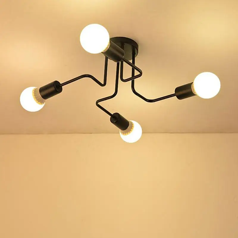 Retro 4-head Ceiling Light Loft Nordic Pipe Wrought Iron Lamp For Home Restaurant Cafe Bar Room
Retro 4-head Ceiling Light Loft Nordic Pipe Wrought Iron Lamp For Home Restaurant Cafe Bar Room
