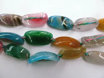 Rainbow Agate Gemstone Brazil Agate Jewelry Curve Slice Bracelet Connector Loose Beads 13x30mm full strand
Rainbow Agate Gemstone Brazil Agate Jewelry Curve Slice Bracelet Connector Loose Beads 13x30mm full strand