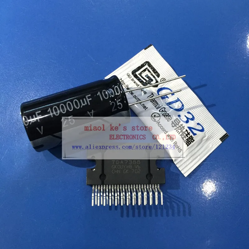 NEW ORIGINAL TDA7388 . TDA7388 1PCS + 10000UF 25V capacitor 1PCS+ thermal grease 1PCS =Set, ORIGINAL
NEW ORIGINAL TDA7388 . TDA7388 1PCS + 10000UF 25V capacitor 1PCS+ thermal grease 1PCS =Set, ORIGINAL