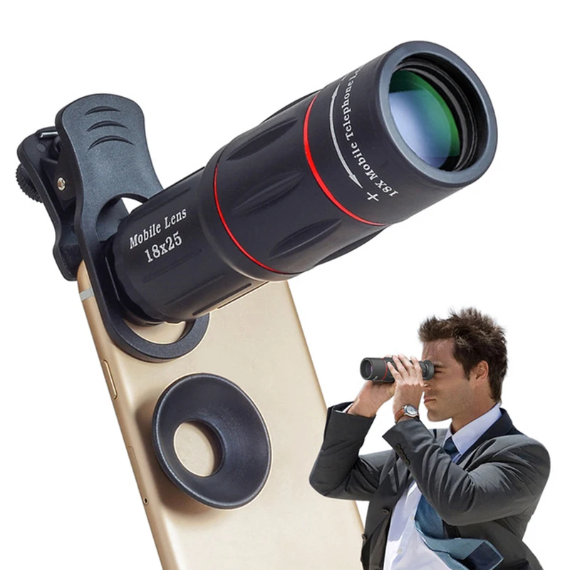 

TOKOHANSUN 18X Telephoto Zoom Lens portable 18x monocular telescope lentes with selfie tripod for iPhone Samsung Smartphones