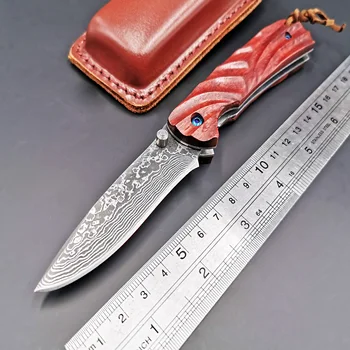 Handmade Folding Knife VG10 Damascus Blade Rosewood Handle Pocket Knife Outdoor Camping Survival Knives Hunting Utility EDC Tool
Handmade Folding Knife VG10 Damascus Blade Rosewood Handle Pocket Knife Outdoor Camping Survival Knives Hunting Utility EDC Tool