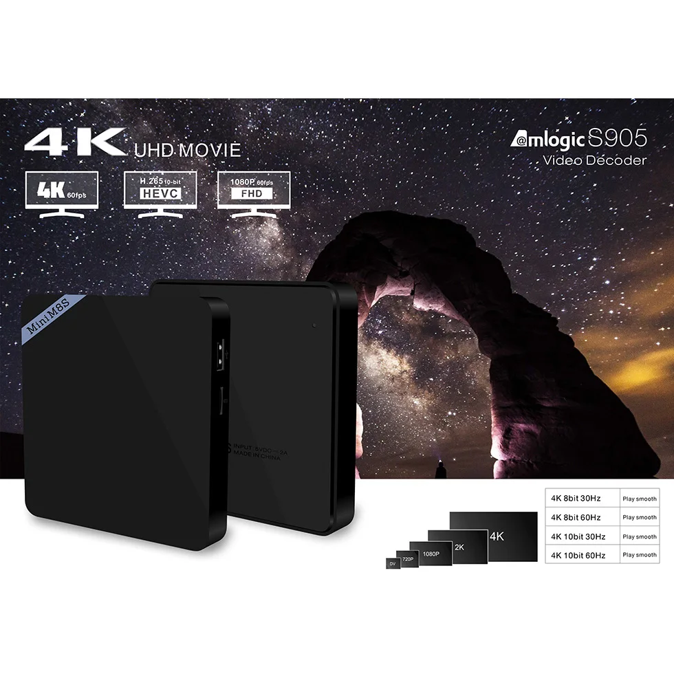Mini M8S Android TV Box M8S Quad-Core TV Box 64Bit 100M LAN 2.4G Wi-Fi Bluetooth 4K 2GB+8GB 64-bit ARM WIFI Media Player
Mini M8S Android TV Box M8S Quad-Core TV Box 64Bit 100M LAN 2.4G Wi-Fi Bluetooth 4K 2GB+8GB 64-bit ARM WIFI Media Player