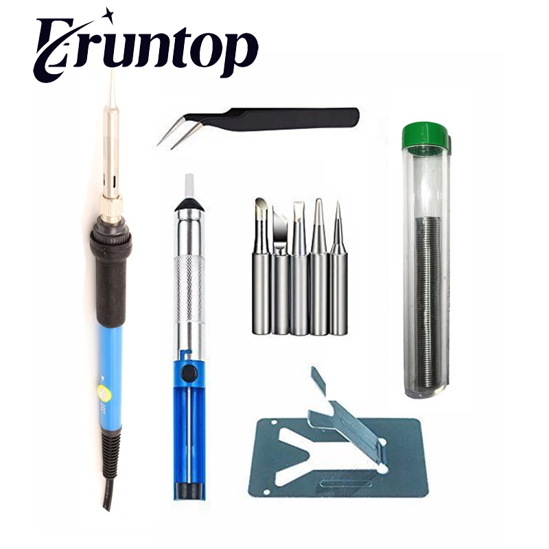 AdjustableTemperature Electric Soldering Iron Mini Pen Handle Repair Tool Set With 5pcs Iron Tip Solder Wire Stand 110V 220V 60W
AdjustableTemperature Electric Soldering Iron Mini Pen Handle Repair Tool Set With 5pcs Iron Tip Solder Wire Stand 110V 220V 60W