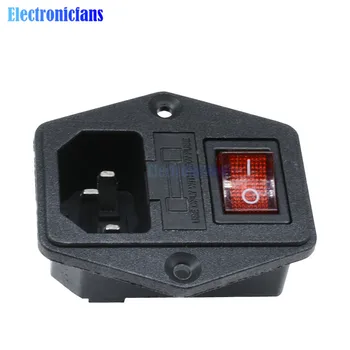 3 in 1 Black Red AC 250V 10A 3 Terminal Power Socket with Fuse Holder With Rocker Switch
3 in 1 Black Red AC 250V 10A 3 Terminal Power Socket with Fuse Holder With Rocker Switch