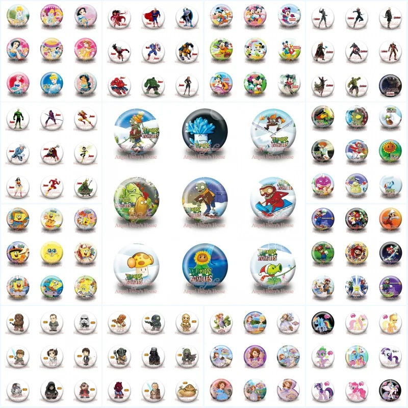 90pcs Avengers Star Wars Accessory Cartoon Badges Brooches Pins on Cloth/Bag Decor Round 30MM Buttons Kids Gifts Party Supplies
90pcs Avengers Star Wars Accessory Cartoon Badges Brooches Pins on Cloth/Bag Decor Round 30MM Buttons Kids Gifts Party Supplies