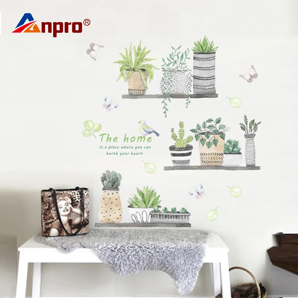 Anpro Garden Plant Potted Bonsai Wall Stickers Living Room Dormitory Bedroom Decorations Corridor Porch DIY Painting Wall Decals
Anpro Garden Plant Potted Bonsai Wall Stickers Living Room Dormitory Bedroom Decorations Corridor Porch DIY Painting Wall Decals