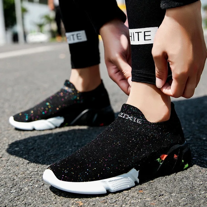 Men Socks Sneakers For Couples Elastic Breathable Outdoor Walking Women Running Shoes Gold Line Zapatos Mujer Deportivos
Men Socks Sneakers For Couples Elastic Breathable Outdoor Walking Women Running Shoes Gold Line Zapatos Mujer Deportivos