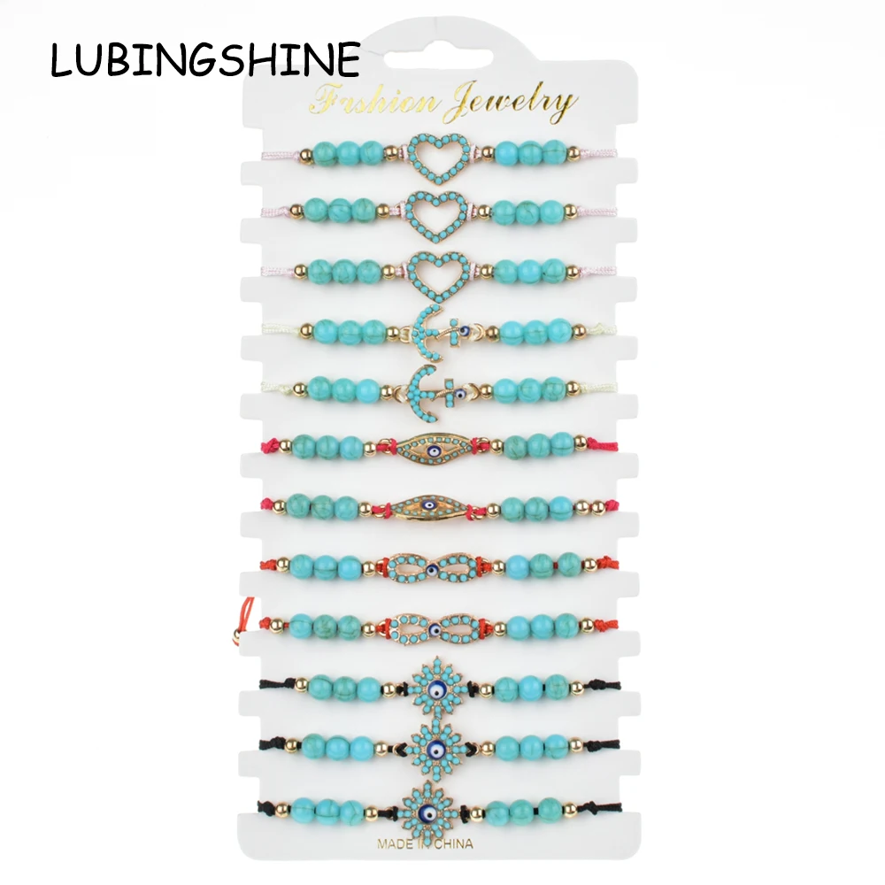 Bohemian Women 12pcs/Sets Blue Natural Stone Infinity Love Charms Bracelets Beaded Braided Adjustable Rope Chain Anklet Jewelry
Bohemian Women 12pcs/Sets Blue Natural Stone Infinity Love Charms Bracelets Beaded Braided Adjustable Rope Chain Anklet Jewelry