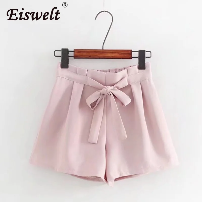 EISWELT High Waist Shorts for Women 2018 Summer Bow Lace Up Elastic Waist Women's Shorts Black Casual Wide Leg Short Pant Female
EISWELT High Waist Shorts for Women 2018 Summer Bow Lace Up Elastic Waist Women's Shorts Black Casual Wide Leg Short Pant Female