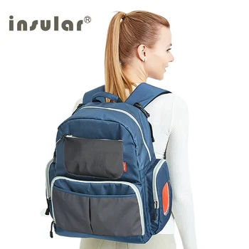 INSULAR Brand Mother Maternity Diaper Nappy Bag Large Capacity Baby Diaper Stroller Backpack Travel Mom Designer Nursing Bag
INSULAR Brand Mother Maternity Diaper Nappy Bag Large Capacity Baby Diaper Stroller Backpack Travel Mom Designer Nursing Bag