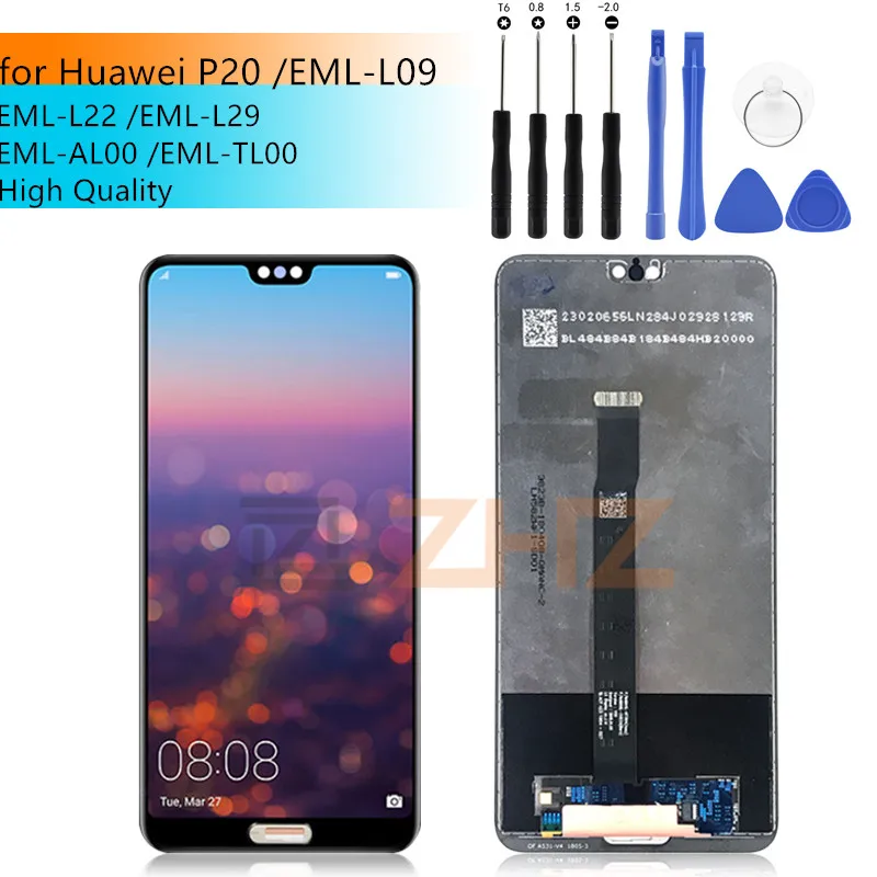 For Huawei P20 LCD Display Touch Screen Digitizer Assembly Replacement for Huawei EML-L09 EML-L22 EML-L29 EML-AL00 LCD Screen
For Huawei P20 LCD Display Touch Screen Digitizer Assembly Replacement for Huawei EML-L09 EML-L22 EML-L29 EML-AL00 LCD Screen