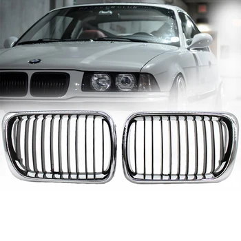Pair Chrome Black Front Hood Sport Kidney Grille Grill For BMW E36 1997 1998 1999 318i 320i 325i M3
Pair Chrome Black Front Hood Sport Kidney Grille Grill For BMW E36 1997 1998 1999 318i 320i 325i M3