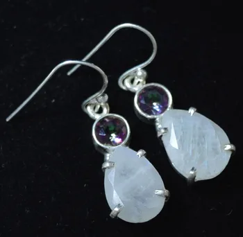 Genuine Rainbow Moonstone EARRINGS + Mystic Topaz 925 Sterling Silver, 36.4 mm, AE2192
Genuine Rainbow Moonstone EARRINGS + Mystic Topaz 925 Sterling Silver, 36.4 mm, AE2192