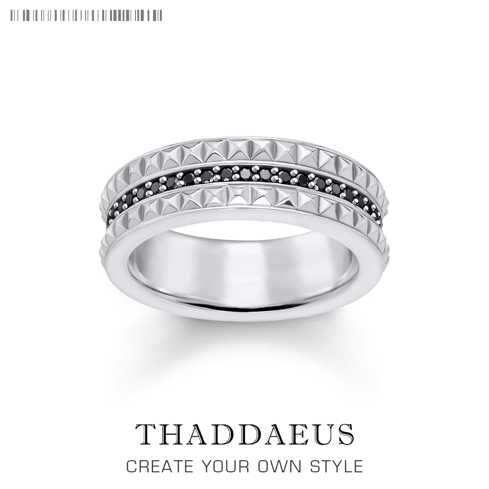Band Ring Black Studs,Thomas Style Punk Trendy Jewelry Good Jewerly For Men & Women,2018 Ts Gift In 925 Sterling Silver
Band Ring Black Studs,Thomas Style Punk Trendy Jewelry Good Jewerly For Men & Women,2018 Ts Gift In 925 Sterling Silver