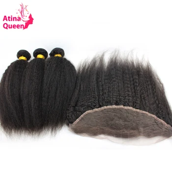Atina Queen Hair Prodcts Brazilian Virgin Hair With Closure Kinky Straight Human Hair Bundles with 13*4 Ear to Ear Lace Frontal
Atina Queen Hair Prodcts Brazilian Virgin Hair With Closure Kinky Straight Human Hair Bundles with 13*4 Ear to Ear Lace Frontal