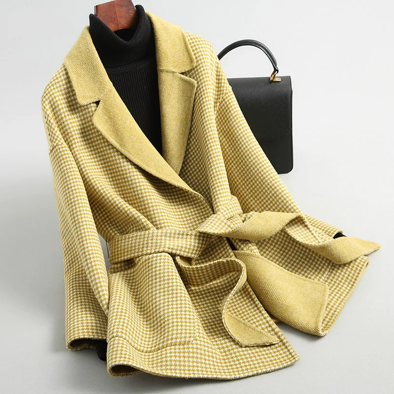 2019 New Wool Coat Women Korean Alpaca Plaid Coat Houndstooth Jacket Fashion Woolen Ladies Coats Abrigo Mujer KQN38091 KJ2327
2019 New Wool Coat Women Korean Alpaca Plaid Coat Houndstooth Jacket Fashion Woolen Ladies Coats Abrigo Mujer KQN38091 KJ2327