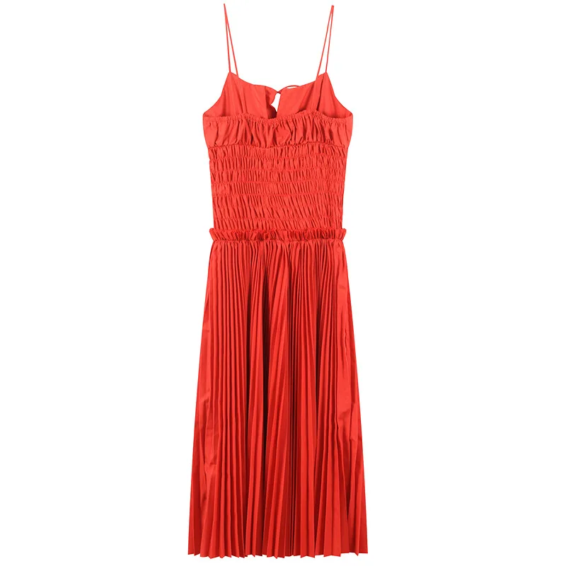 2019 Summer Vocation Beach Solid Sleeveless Draped Holiday Sexy Women Dress Red Sexy Draped High Quality Midi Dresses Elegant
2019 Summer Vocation Beach Solid Sleeveless Draped Holiday Sexy Women Dress Red Sexy Draped High Quality Midi Dresses Elegant