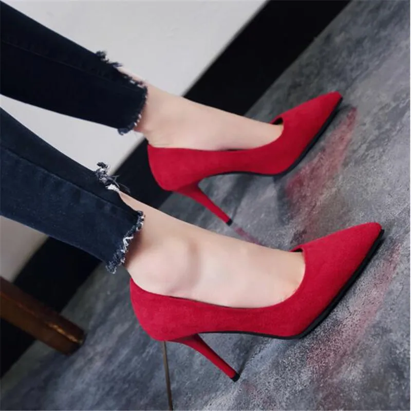 2019 Hot Sell Classic Women Shoes Pointed Toe Pumps Suede Dress high Heels Boat Wedding Zapatos Mujer Red Wedding
2019 Hot Sell Classic Women Shoes Pointed Toe Pumps Suede Dress high Heels Boat Wedding Zapatos Mujer Red Wedding