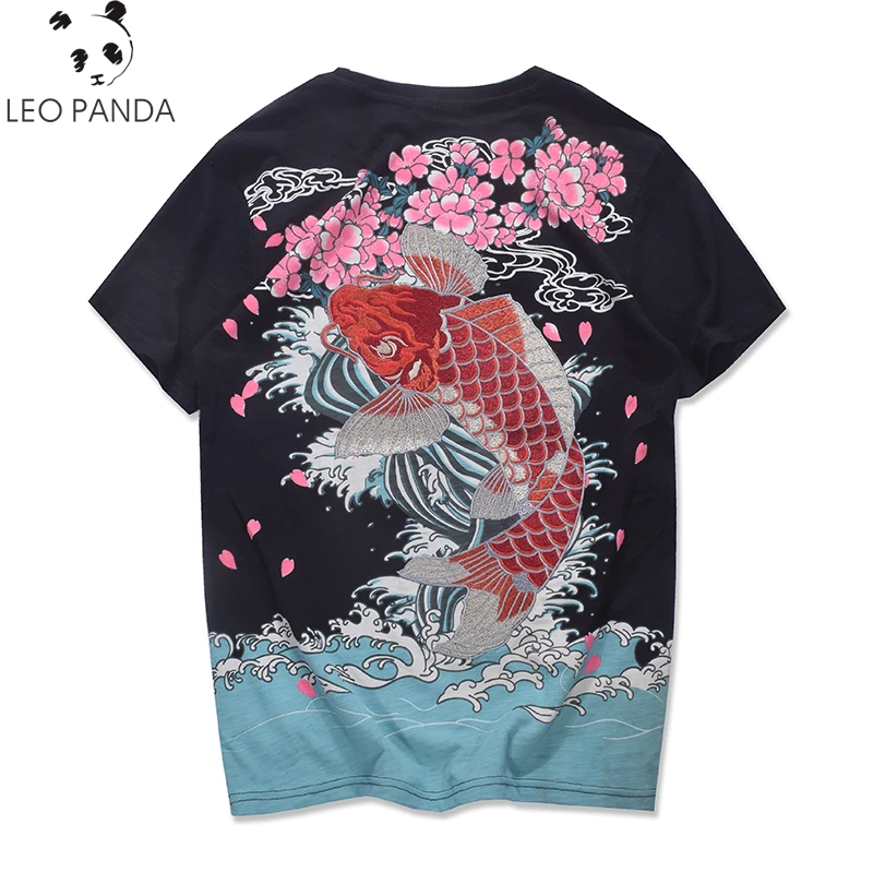 2019 Summer Chinese Style cherry blossoms carp Totem Yokosuka Embroidery T-shirt Women Fashion O-Neck Tops for Lovers Tees
2019 Summer Chinese Style cherry blossoms carp Totem Yokosuka Embroidery T-shirt Women Fashion O-Neck Tops for Lovers Tees