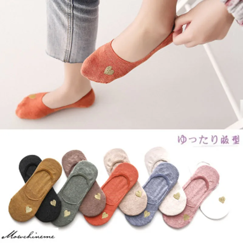 2019 New 10 Color Cotton Solid Women Slipper Socks Summer Breathable Love embroidery No Show Socks Thin Non Slip Short Socks
2019 New 10 Color Cotton Solid Women Slipper Socks Summer Breathable Love embroidery No Show Socks Thin Non Slip Short Socks